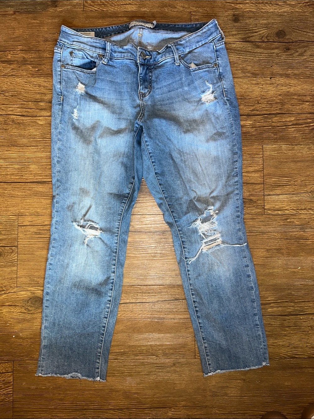 torrid Light Blue Distressed Boyfriend Jeans